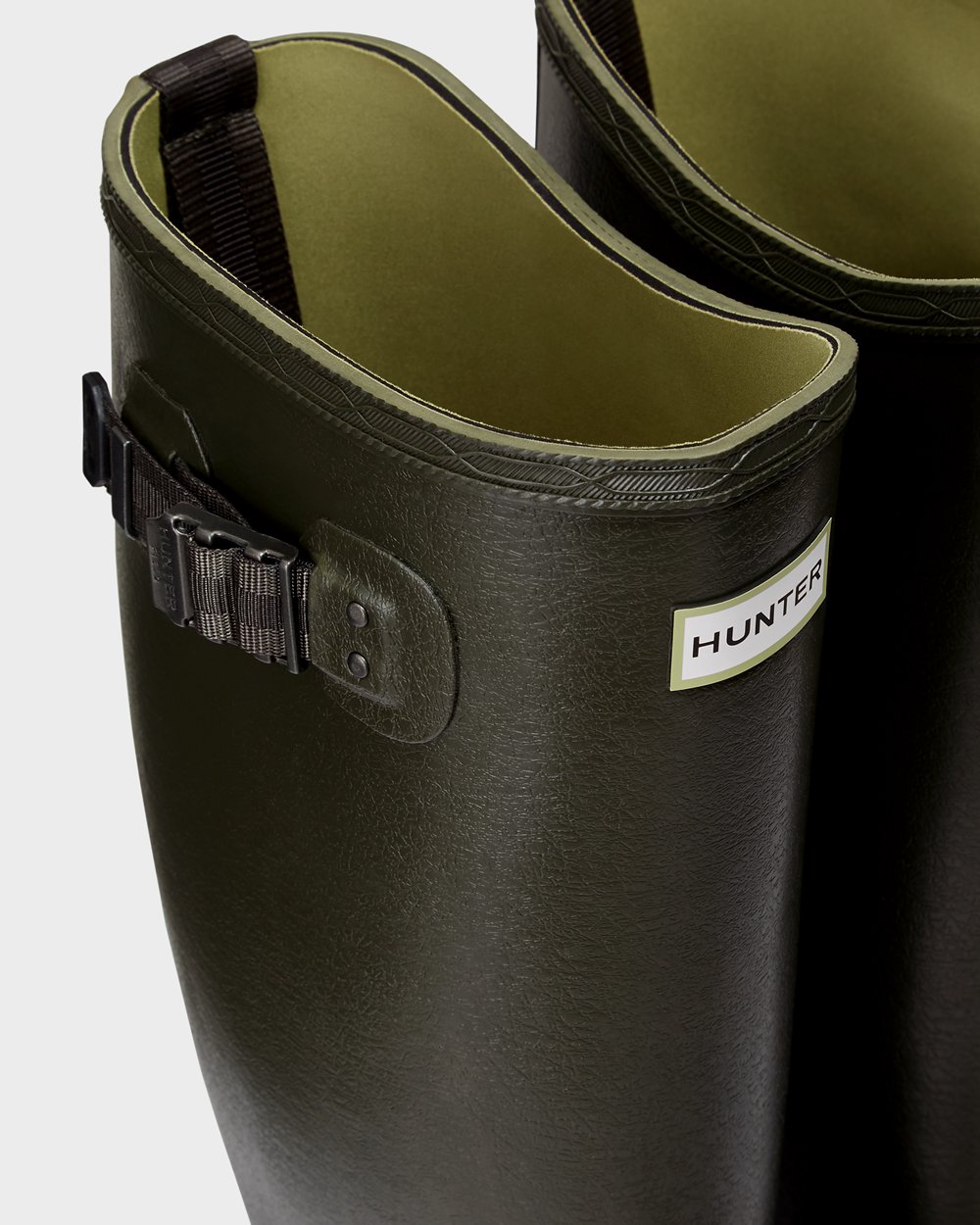 Men Hunter Balmoral | Wide Fit Rain Boots Dark Olive | NZ-30682-DZAP